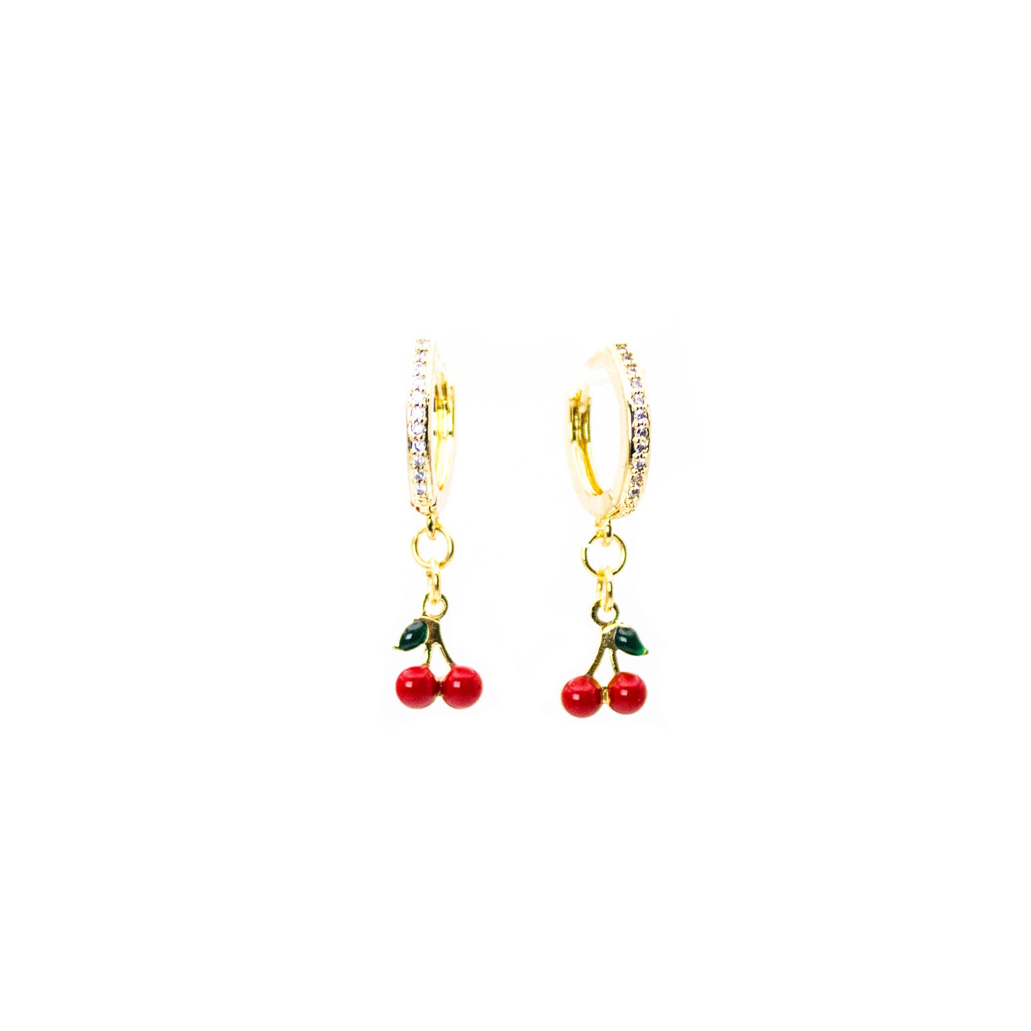 Aros 'Cereza Mini' Baño en Oro